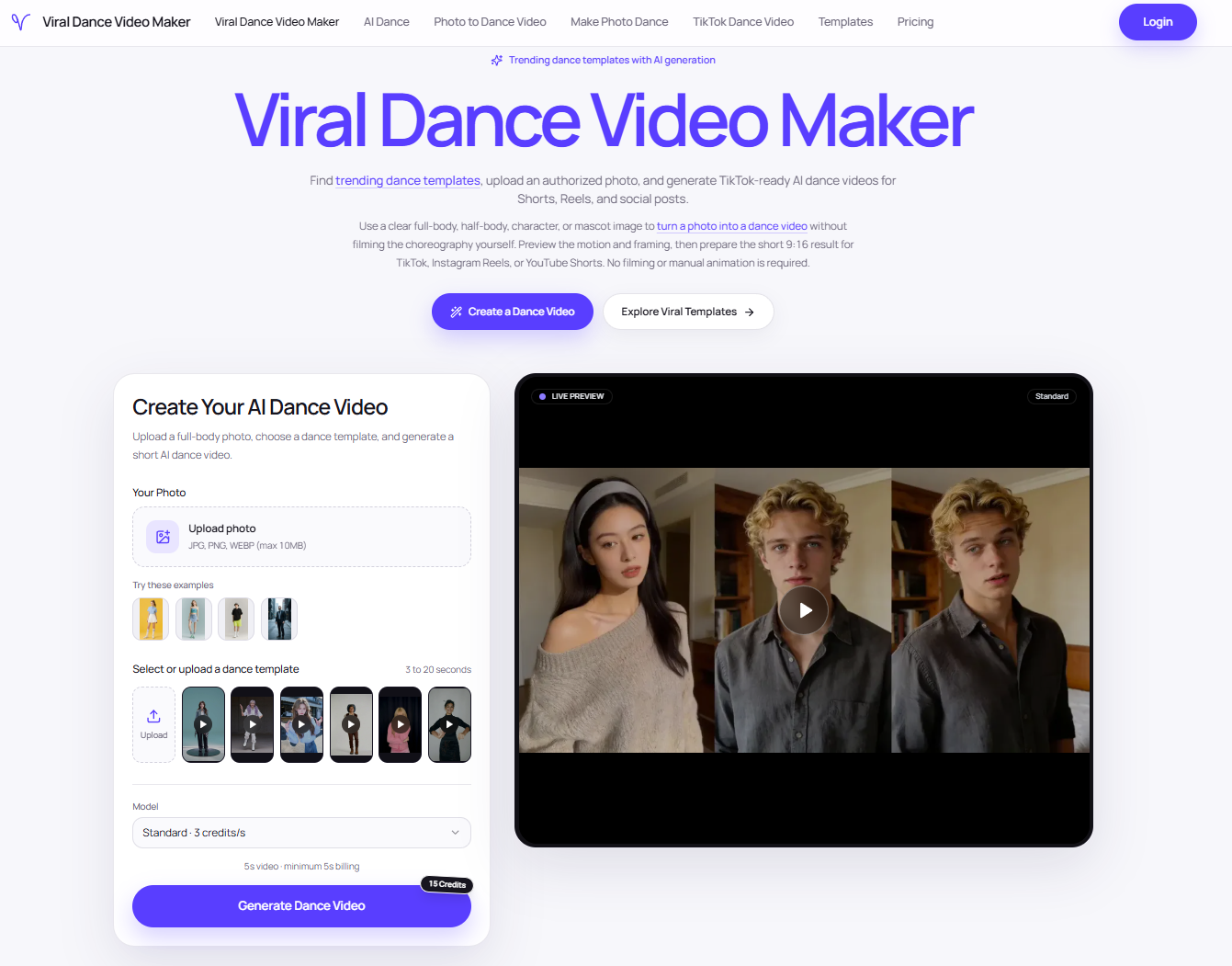 AI Viral Dance Generator screenshot